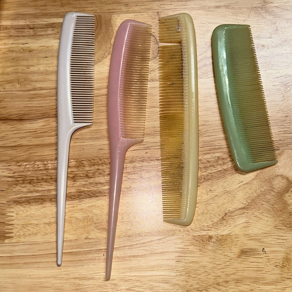 4 Vintage Combs‎ DuPont teasing rat tail
